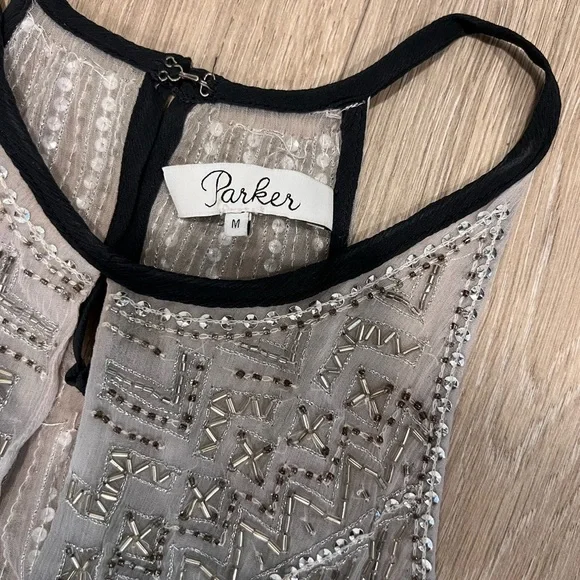 Parker Black and Silver Beaded Blouse - Picture 5 of 5